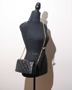 Louis Vuitton Black Soft Lambskin Monogram Pochette Coussin Crossbody Bag-11