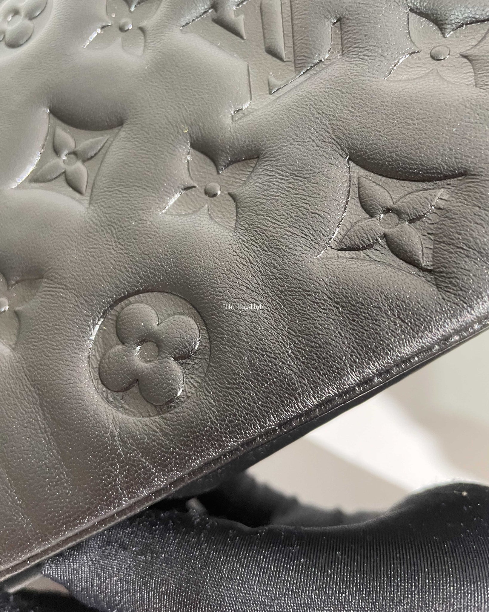 Louis Vuitton Black Soft Lambskin Monogram Pochette Coussin Crossbody Bag-14