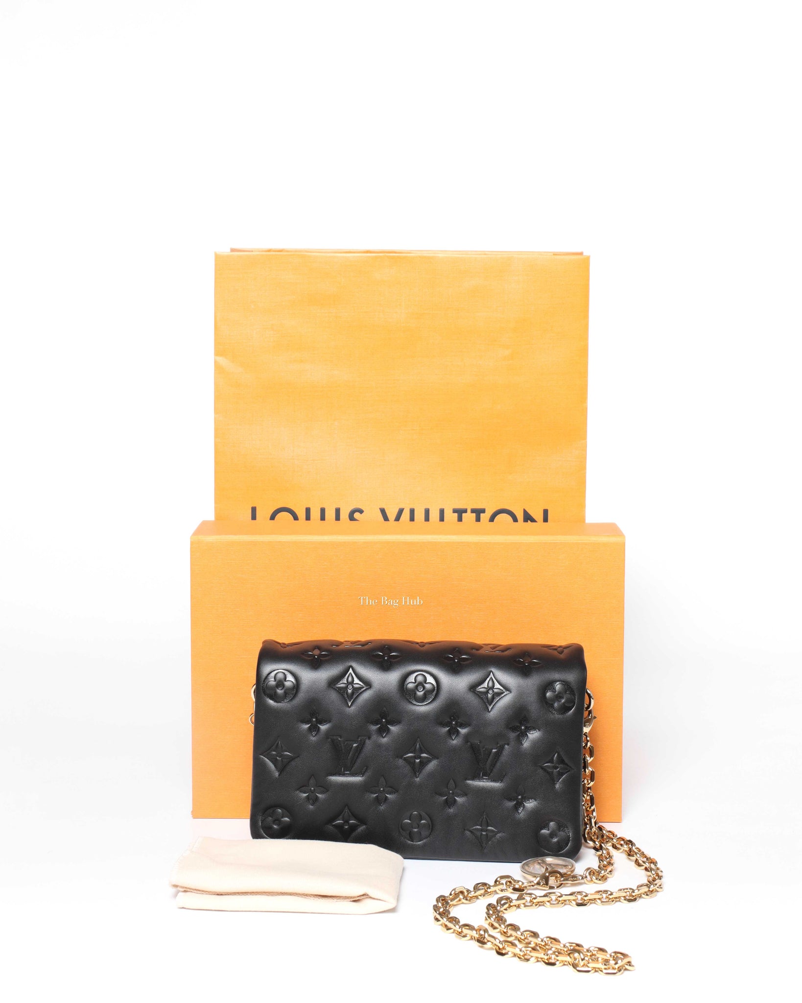 Coussin leather crossbody bag Louis Vuitton Black in Leather