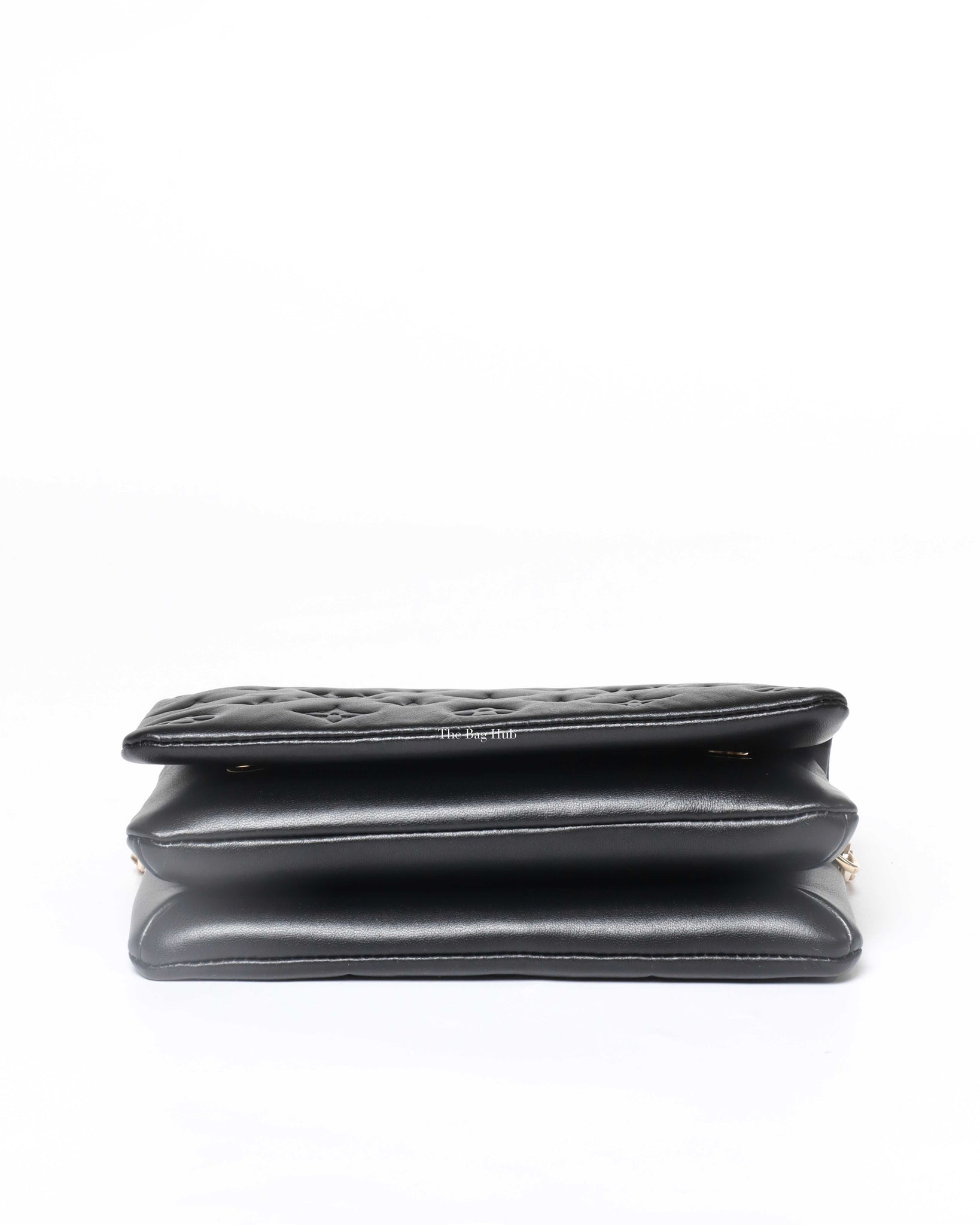 Louis Vuitton Black Soft Lambskin Monogram Pochette Coussin Crossbody Bag-6