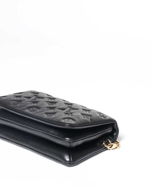 Louis Vuitton Black Soft Lambskin Monogram Pochette Coussin Crossbody Bag-8