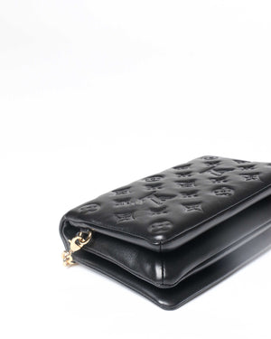 Louis Vuitton Black Soft Lambskin Monogram Pochette Coussin Crossbody Bag-9