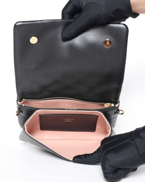 Louis Vuitton Black Soft Lambskin Monogram Pochette Coussin Crossbody Bag-12