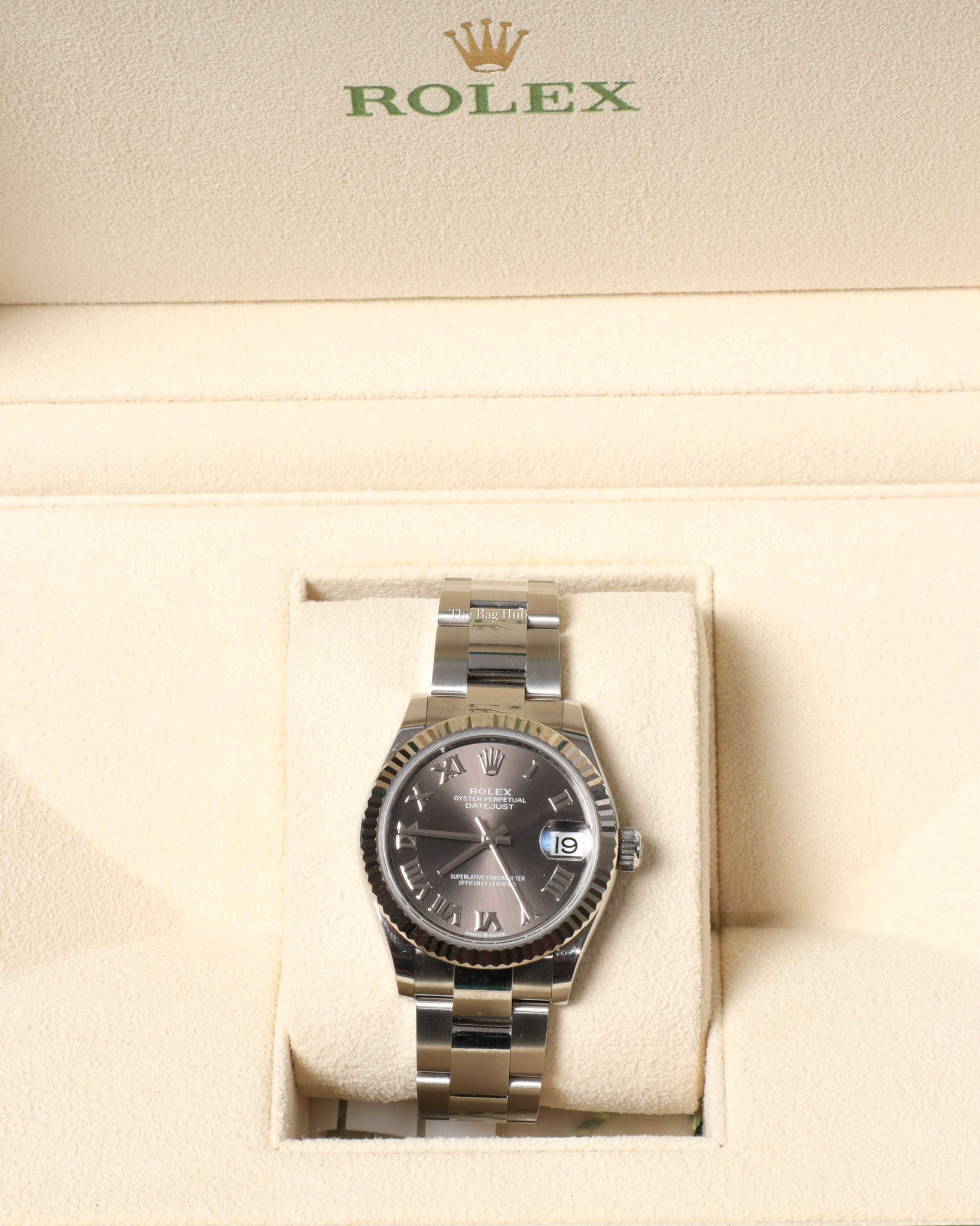 Rolex Oystersteel & White Gold/Dary Grey Datejust 31mm 278274-2