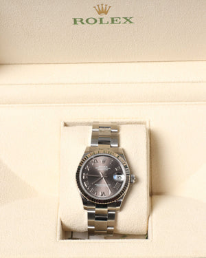 Rolex Oystersteel & White Gold/Dary Grey Datejust 31mm 278274-2