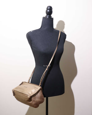 Givenchy Gold Leather Mini Pandora Bag
