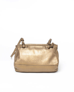Givenchy Gold Leather Mini Pandora Bag