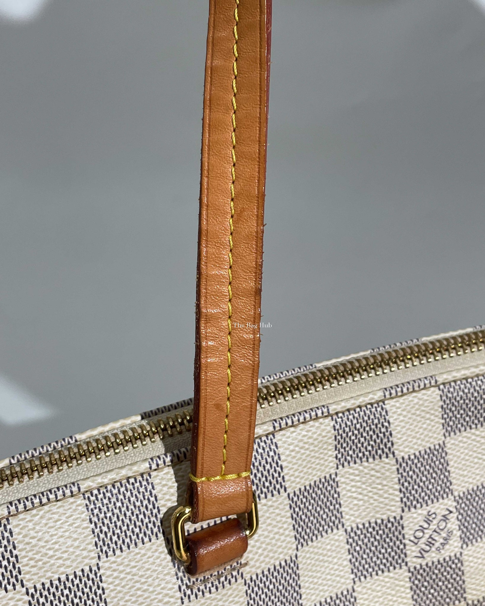 White Louis Vuitton Damier Azur Neverfull PM Tote Bag