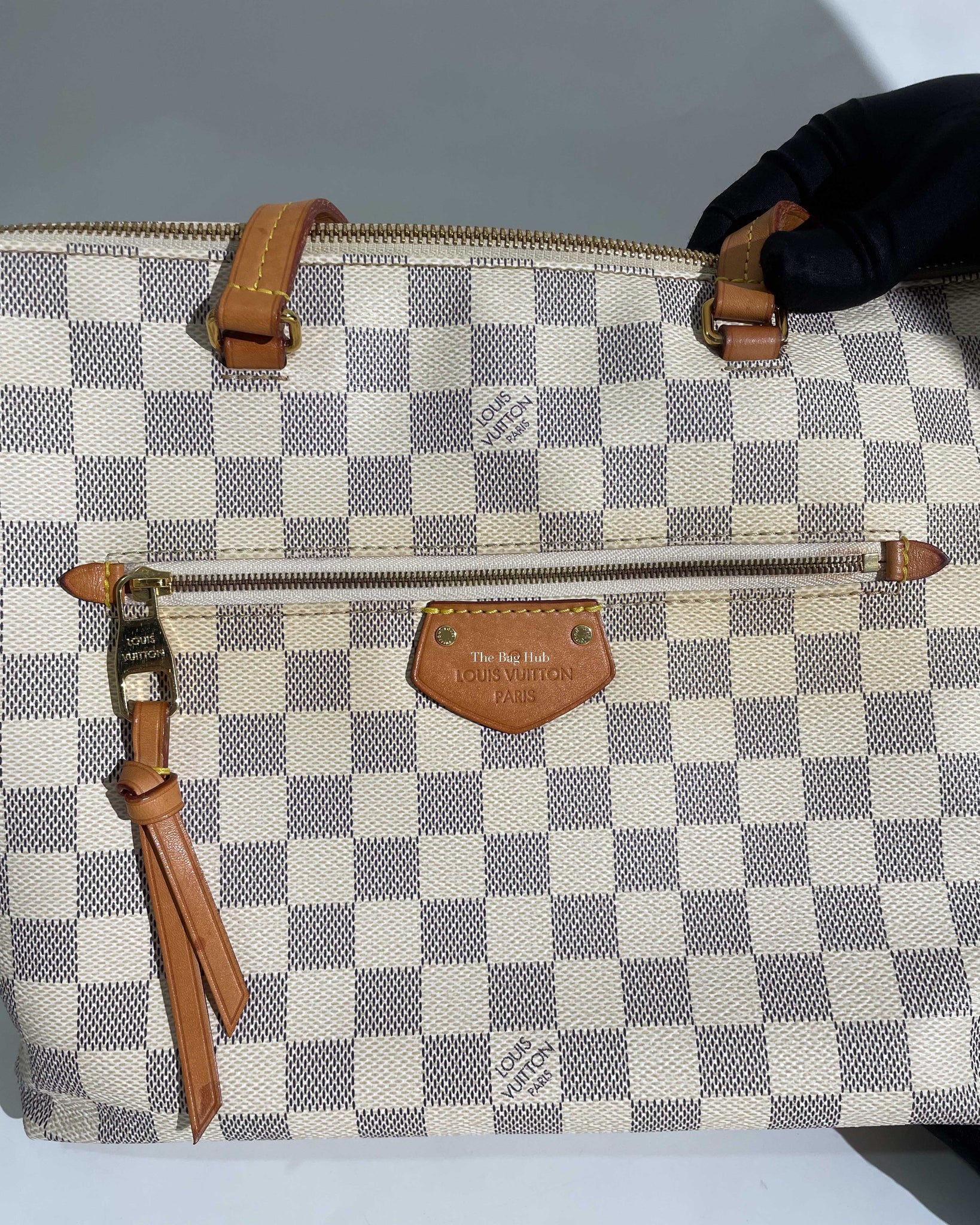 Louis Vuitton Iena mm Damier Azur Shoulder Bag White