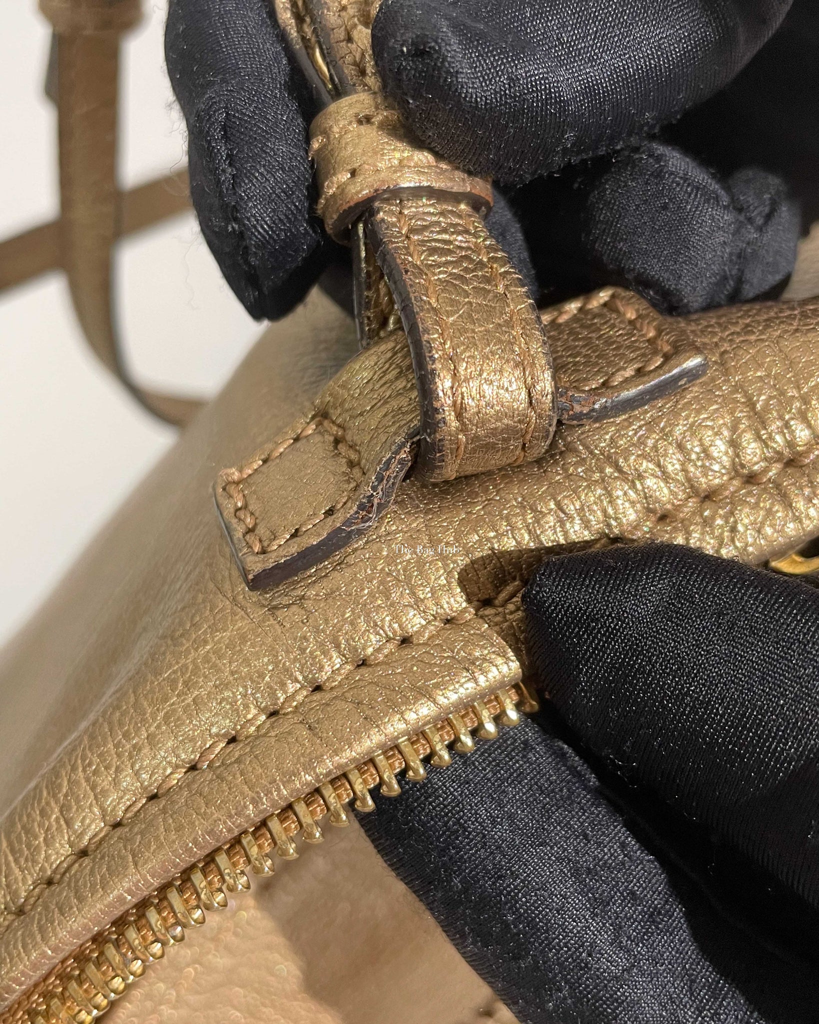 Givenchy Gold Leather Mini Pandora Bag
