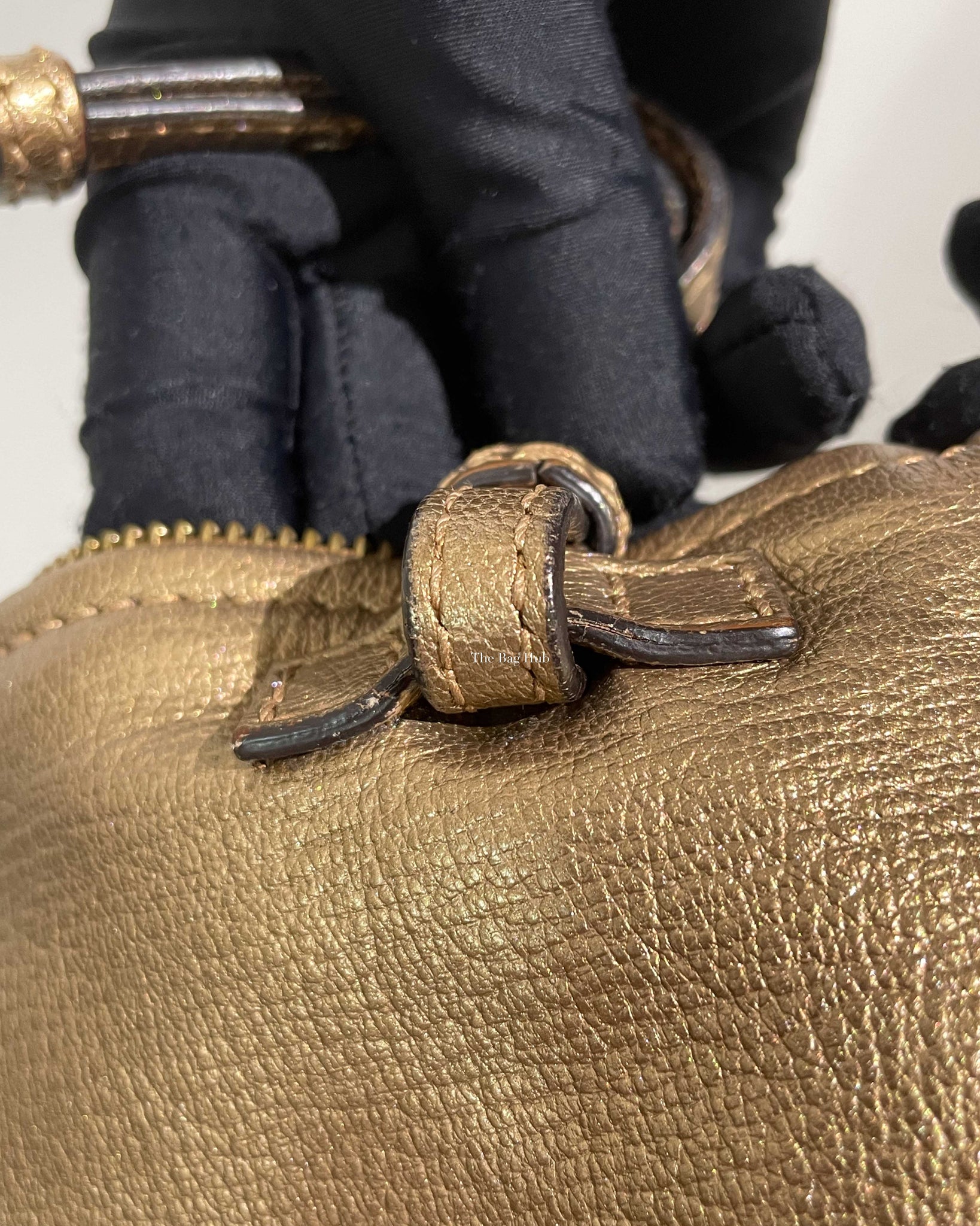 Givenchy Gold Leather Mini Pandora Bag