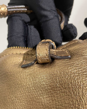 Givenchy Gold Leather Mini Pandora Bag