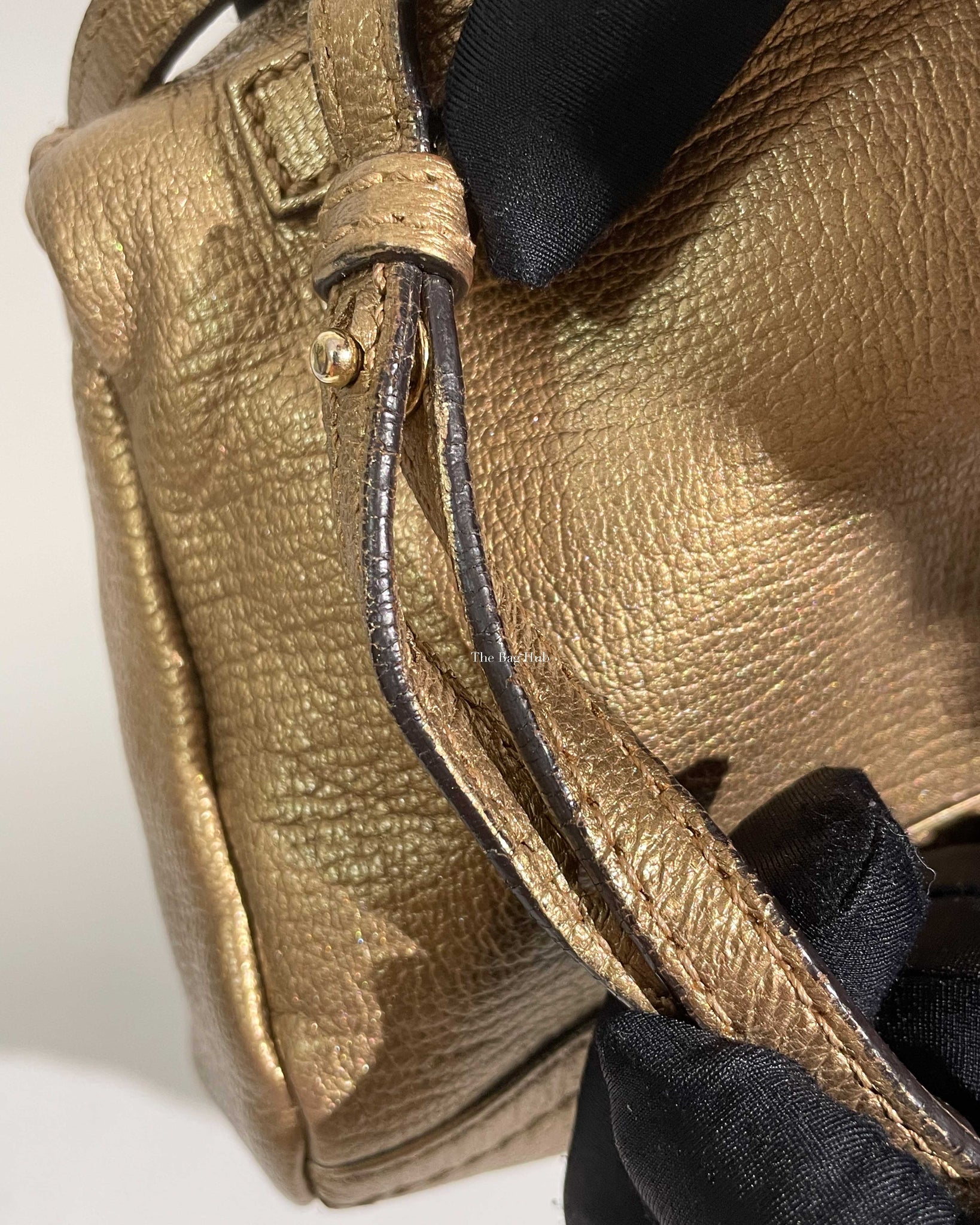 Givenchy Gold Leather Mini Pandora Bag