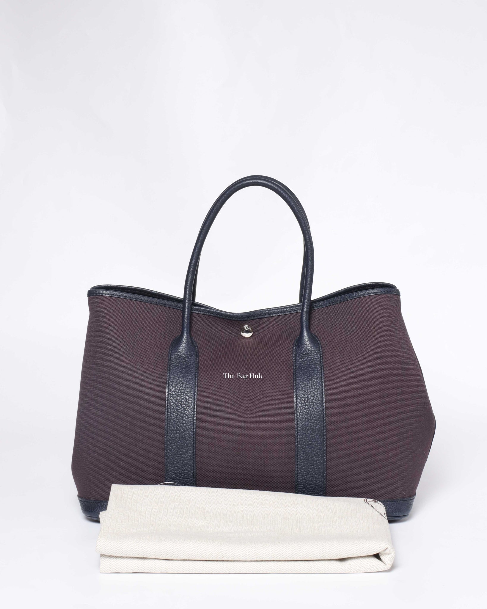 Hermes Cassis/Bleu Nuit Canvas Garden Party 36-13