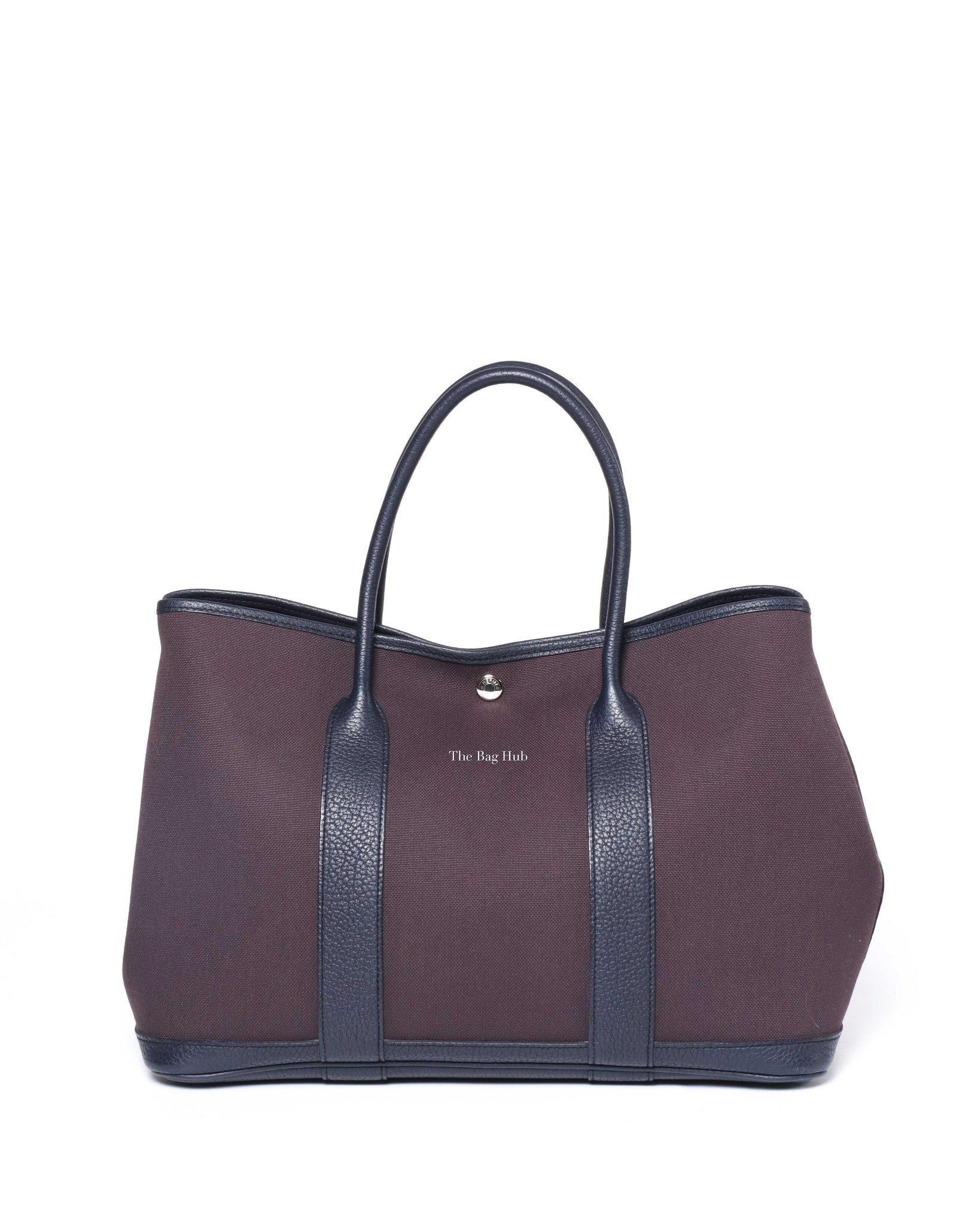 Hermes Cassis/Bleu Nuit Canvas Garden Party 36-2