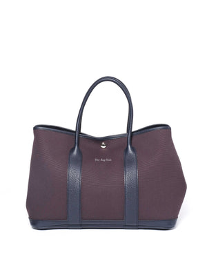 Hermes Cassis/Bleu Nuit Canvas Garden Party 36-2