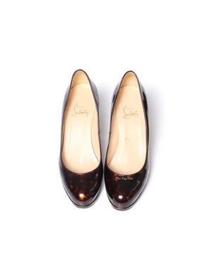 Christian Louboutin Tartaruga Patent Calf Prorata Pumps 90 Size 36-8