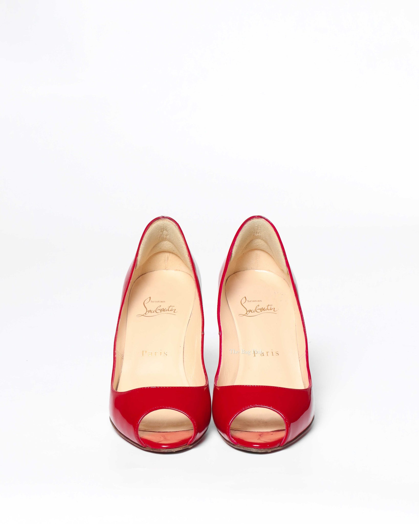 Christian Louboutin Coquelicot Patent Leather You You Peep Toe Pumps 85 Size 36-3