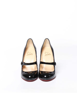Christian Louboutin Black Patent Charleen 100 Pumps Size 36-3