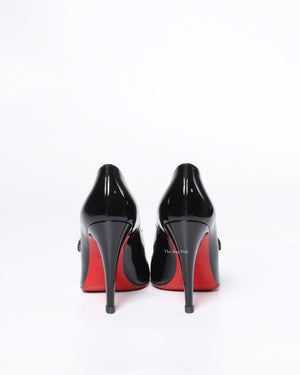 Christian Louboutin Black Patent Charleen 100 Pumps Size 36-6