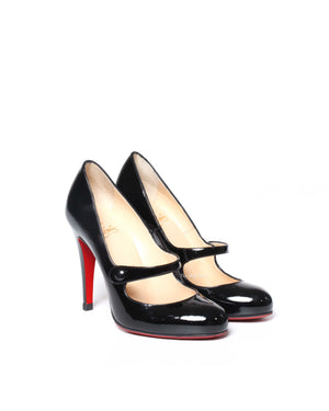 Christian Louboutin Black Patent Charleen 100 Pumps Size 36-2