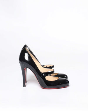 Christian Louboutin Black Patent Charleen 100 Pumps Size 36-4