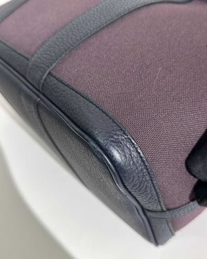 Hermes Cassis/Bleu Nuit Canvas Garden Party 36-15