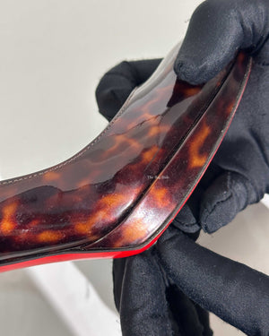 Christian Louboutin Tartaruga Patent Calf Prorata Pumps 90 Size 36-15