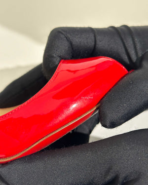 Christian Louboutin Coquelicot Patent Leather You You Peep Toe Pumps 85 Size 36-16