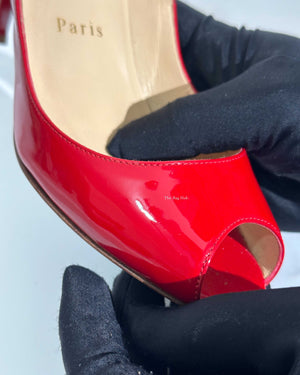Christian Louboutin Coquelicot Patent Leather You You Peep Toe Pumps 85 Size 36-17