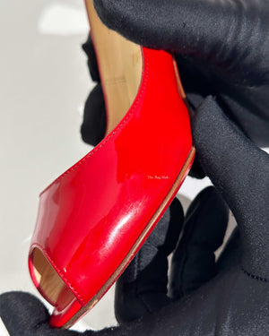 Christian Louboutin Coquelicot Patent Leather You You Peep Toe Pumps 85 Size 36-18