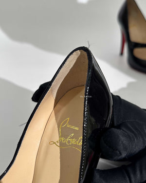 Christian Louboutin Black Patent Charleen 100 Pumps Size 36-10