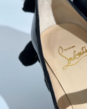 Christian Louboutin Black Patent Charleen 100 Pumps Size 36-11