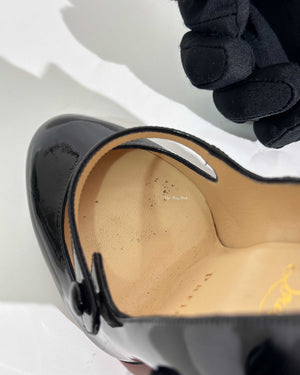 Christian Louboutin Black Patent Charleen 100 Pumps Size 36-18