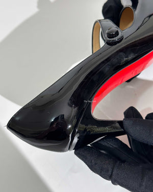 Christian Louboutin Black Patent Charleen 100 Pumps Size 36-19