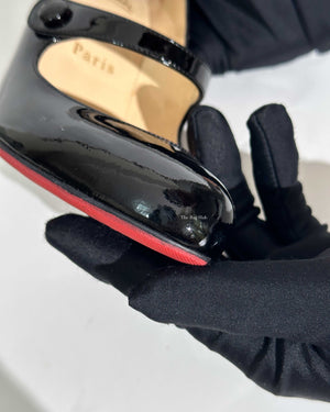 Christian Louboutin Black Patent Charleen 100 Pumps Size 36-21