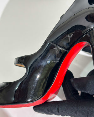 Christian Louboutin Black Patent Charleen 100 Pumps Size 36-23