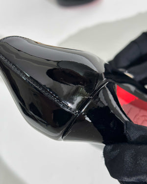 Christian Louboutin Black Patent Charleen 100 Pumps Size 36-24