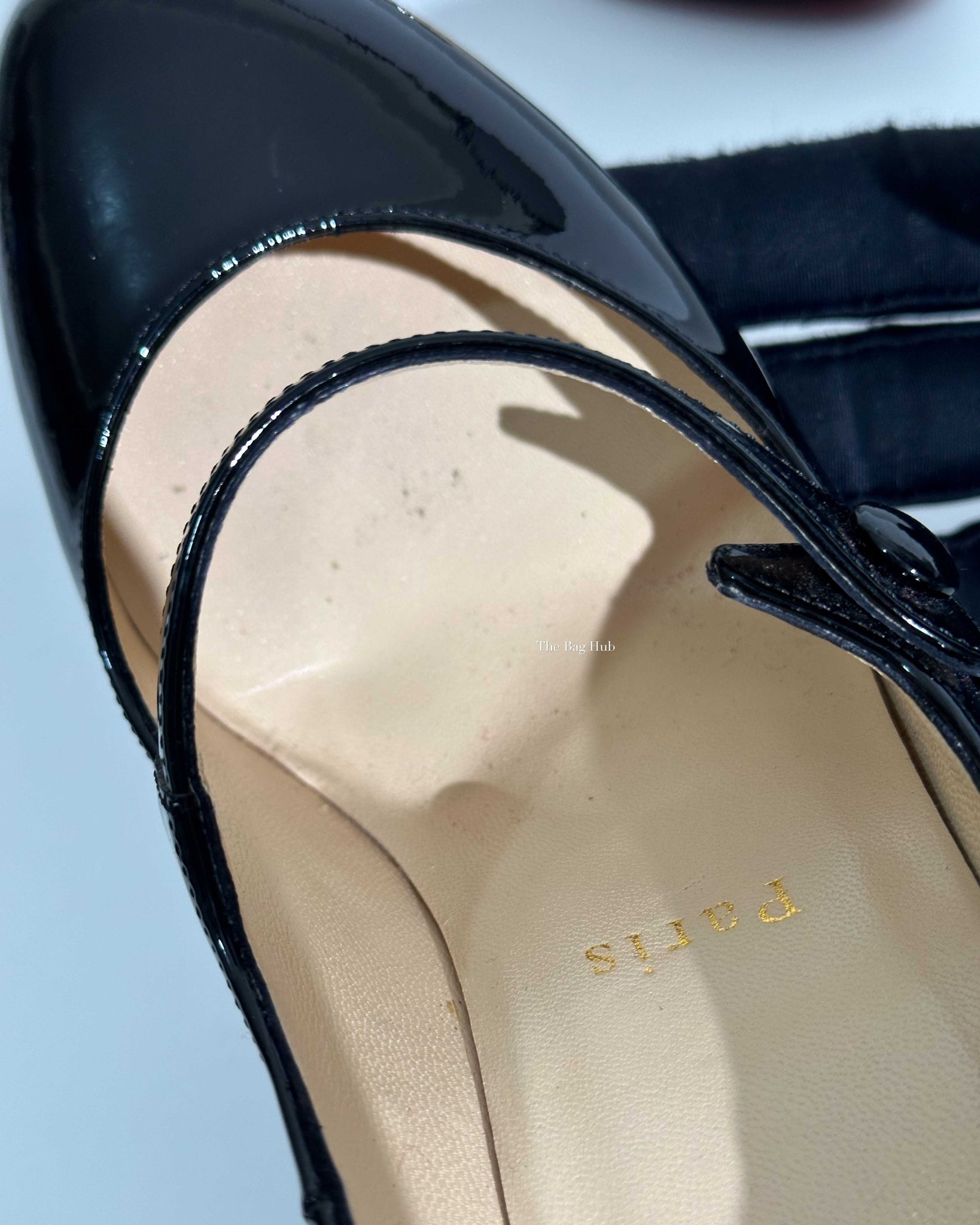 Christian Louboutin Black Patent Charleen 100 Pumps Size 36-26