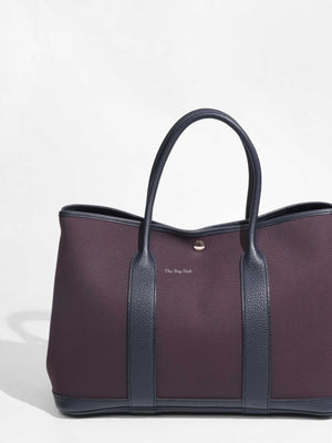 Hermes Cassis/Bleu Nuit Canvas Garden Party 36-1