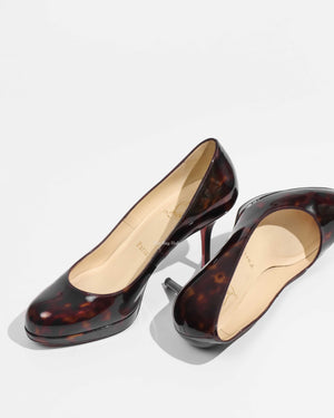 Christian Louboutin Tartaruga Patent Calf Prorata Pumps 90 Size 36-1