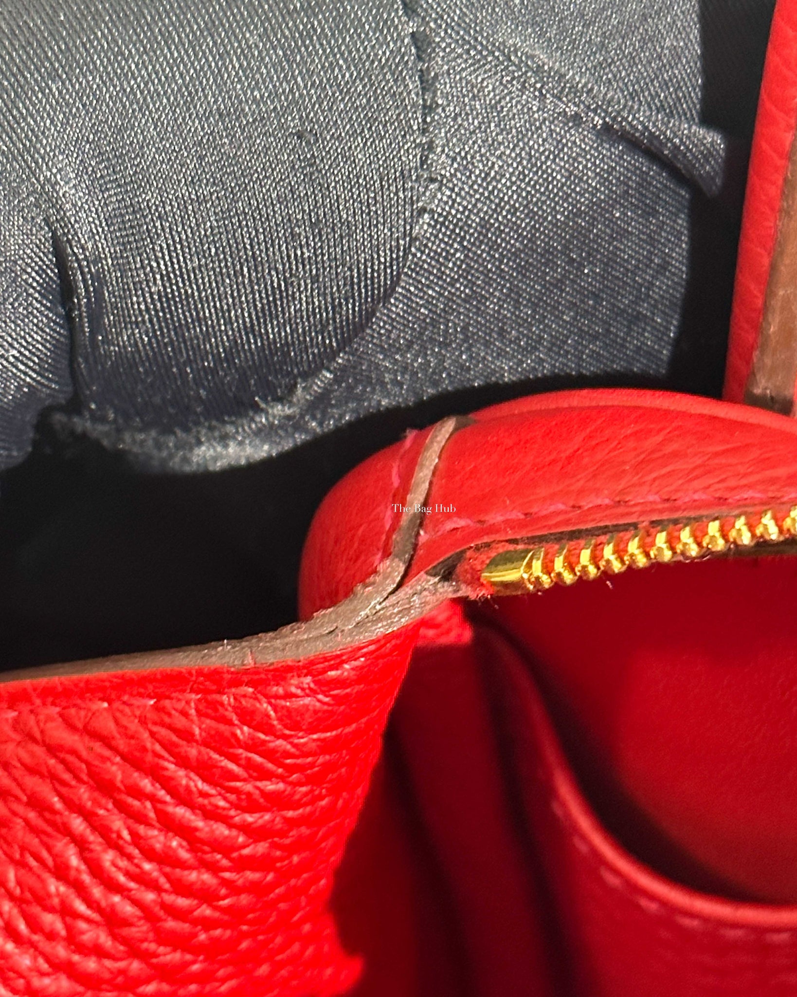 Hermes Rouge Casaque Taurillon Clemence Lindy 26-16