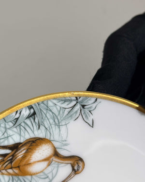 Hermes White Porcelain Carnets d'Equarteur Bread And Butter Plate 2pcs-6
