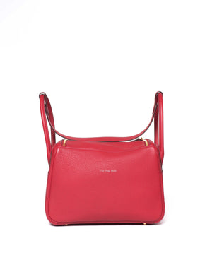 Hermes Rouge Casaque Taurillon Clemence Lindy 26-3