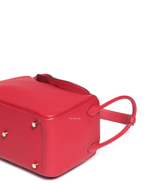 Hermes Rouge Casaque Taurillon Clemence Lindy 26-8