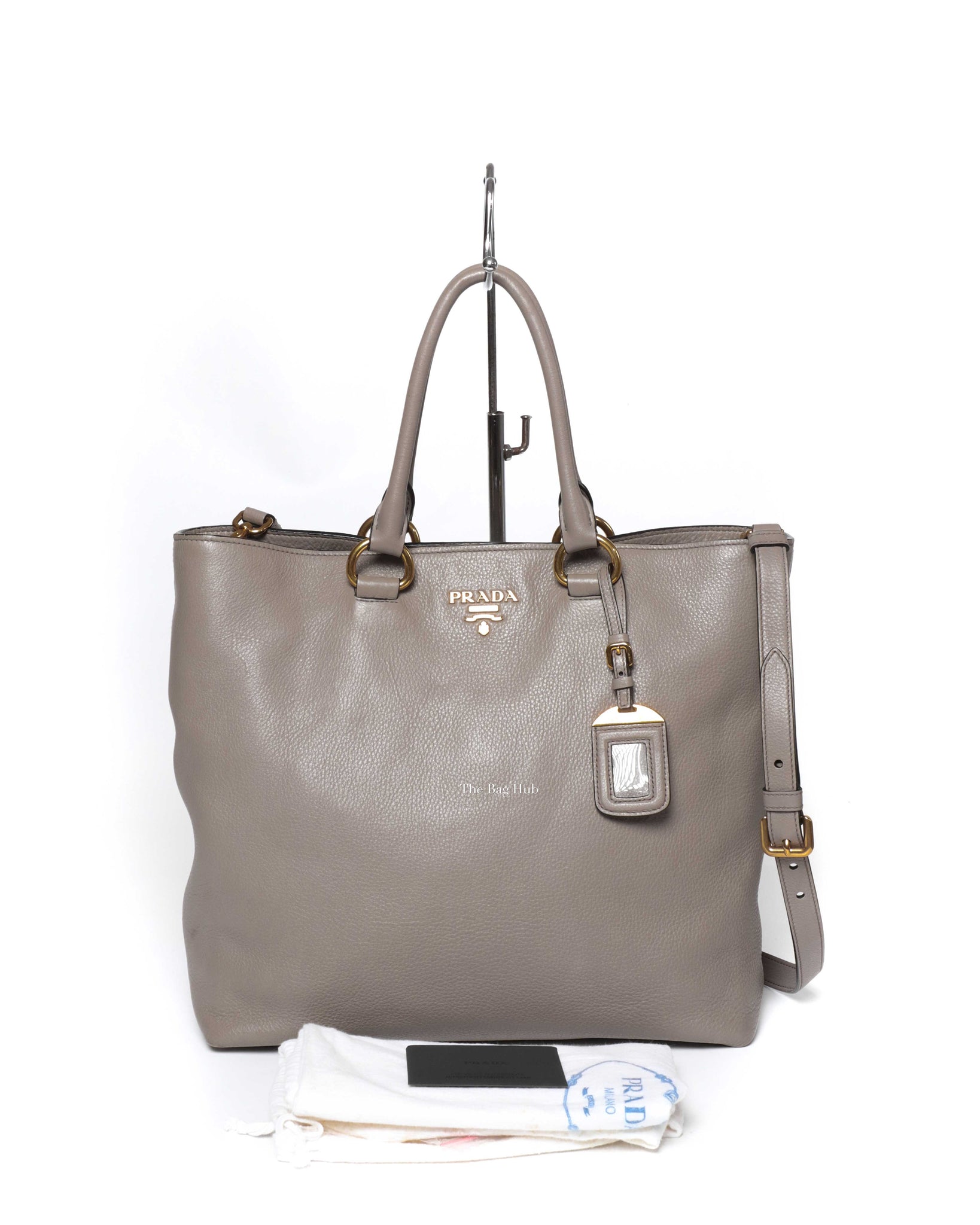 Shop PRADA PRADA Leather Tote Bag 1BG865 (1BG865) by blueblue77