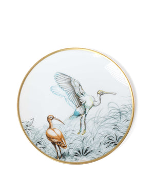 Hermes White Porcelain Carnets d'Equarteur Bread And Butter Plate 2pcs-2