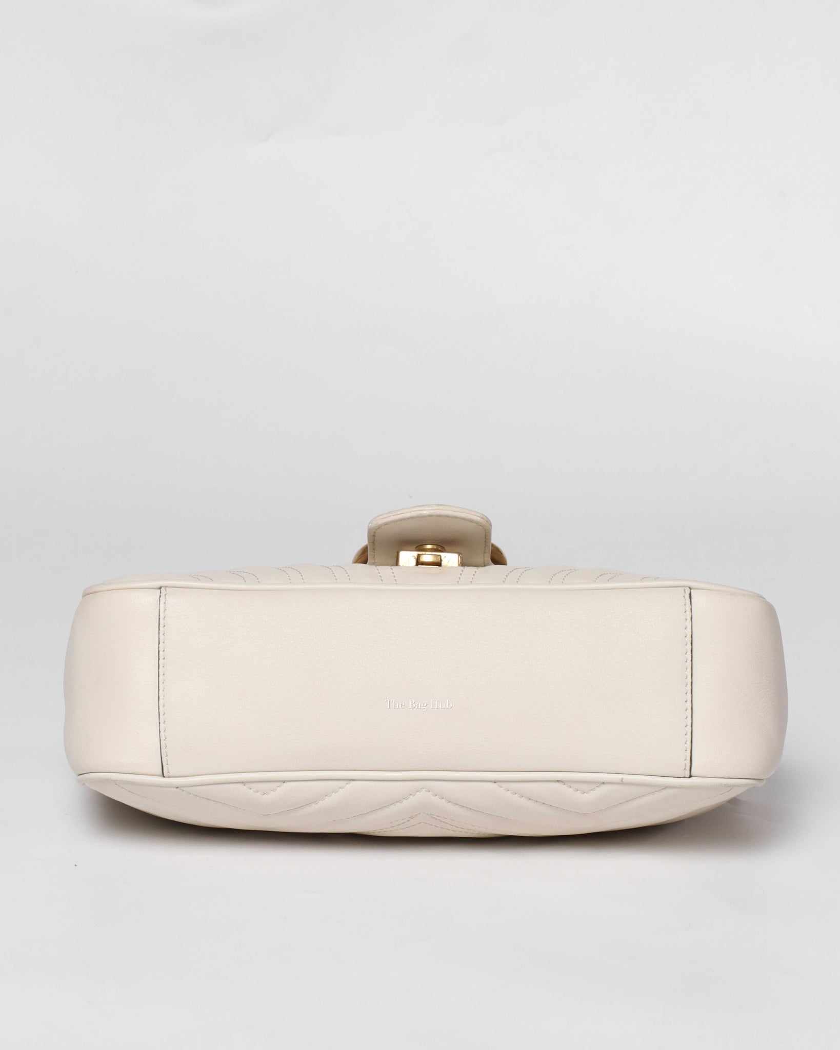 Gucci White GG Marmont Small Flap Shoulder Bag