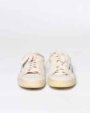 Saint Laurent White Canvas Sneakers Size 37-3