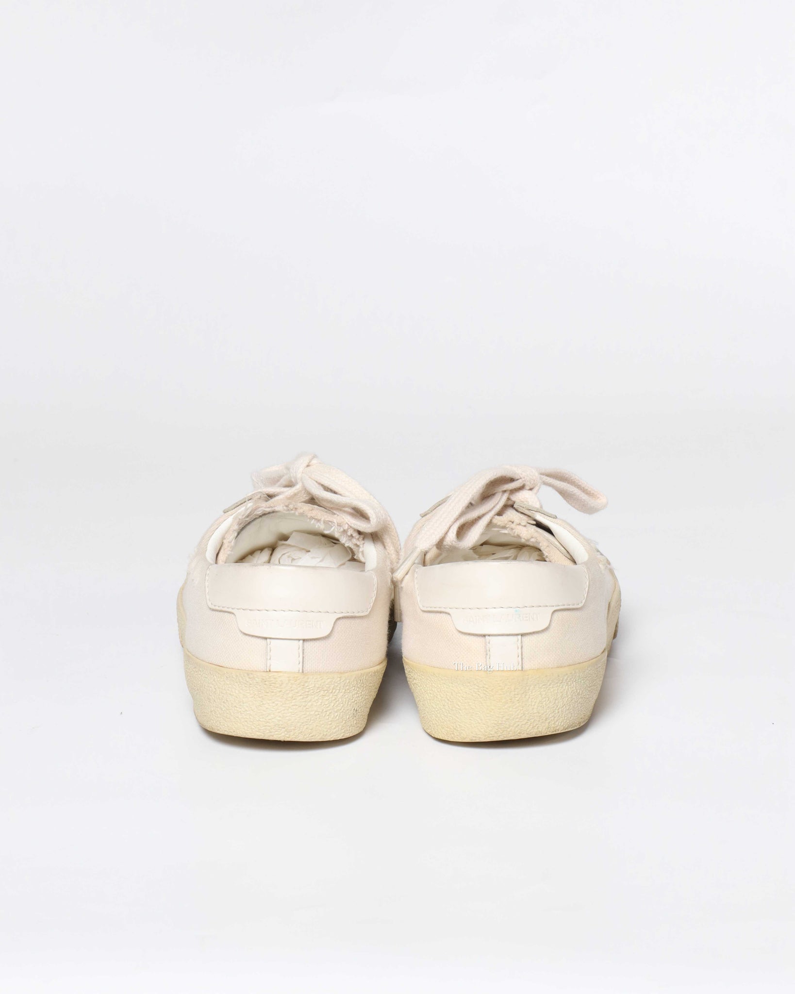 Saint Laurent White Canvas Sneakers Size 37-6